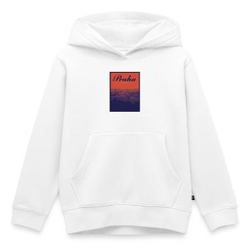Praha Farbverlauf Stadtlandschaft - Kinder Premium Organic Hoodie - Weiß - Vorne - AI Model Kid Female (0cm)