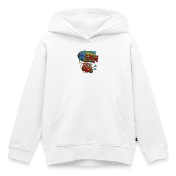 Artful Steampunk Airship - Kids Premium Organic Hoodie - white - Front - AI Model Kid Female (0cm)