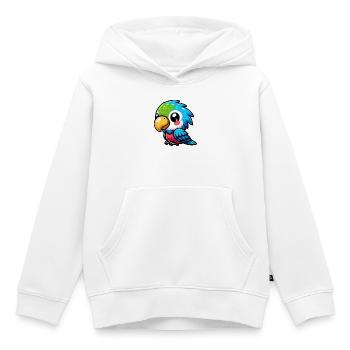 Perroquet - Sweat Premium à capuche enfant bio - blanc - Devant - AI Model Kid Female (0cm)