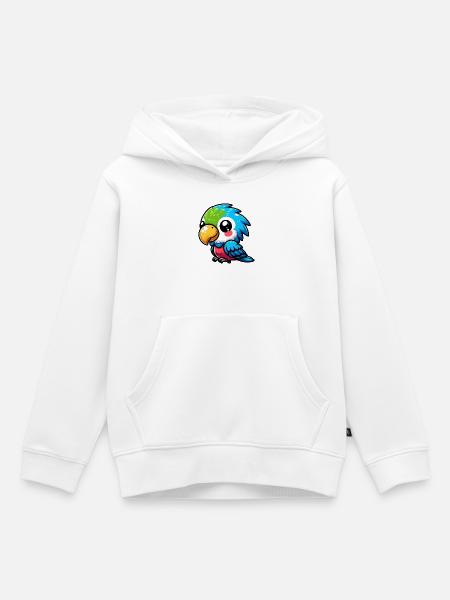 Papagei - Kinder Premium Organic Hoodie - Weiß