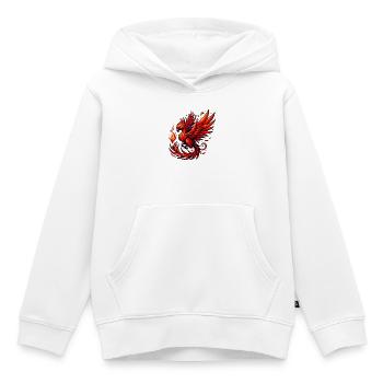 Roter Phönix - Kinder Premium Organic Hoodie - Weiß - Vorne - AI Model Kid Female (0cm)