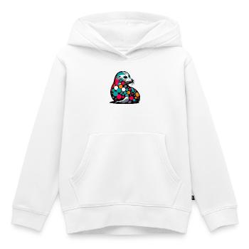 Siegel - Kinder Premium Organic Hoodie - Weiß - Vorne - AI Model Kid Female (0cm)