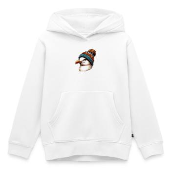 Mouette - Sweat Premium à capuche enfant bio - blanc - Devant - AI Model Kid Female (0cm)
