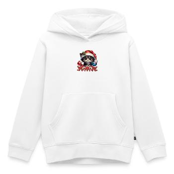 Adorable Christmas kitten. - Kids Premium Organic Hoodie - white - Front - AI Model Kid Female (0cm)