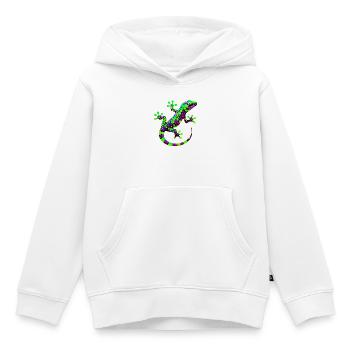 Gecko - Kinder Premium Organic Hoodie - Weiß - Vorne - AI Model Kid Female (0cm)