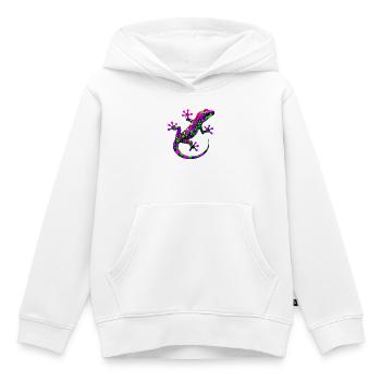 Gecko - Kinder Premium Organic Hoodie - Weiß - Vorne - AI Model Kid Female (0cm)