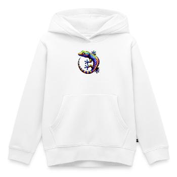 Gecko - Kinder Premium Organic Hoodie - Weiß - Vorne - AI Model Kid Female (0cm)