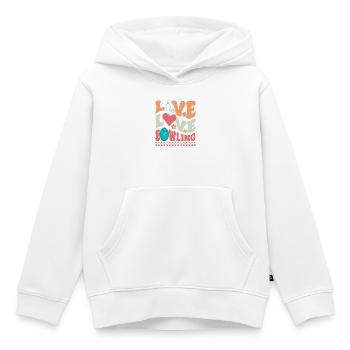 Live, Amour, Bowling - Sweat Premium à capuche enfant bio - blanc - Devant - AI Model Kid Female (0cm)