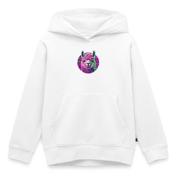 Alpaka - Kinder Premium Organic Hoodie - Weiß - Vorne - AI Model Kid Female (0cm)