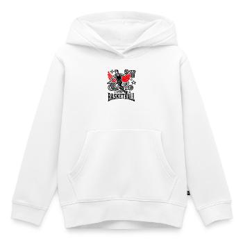 Rote Flügel Symbolik - Kinder Premium Organic Hoodie - Weiß - Vorne - AI Model Kid Female (0cm)