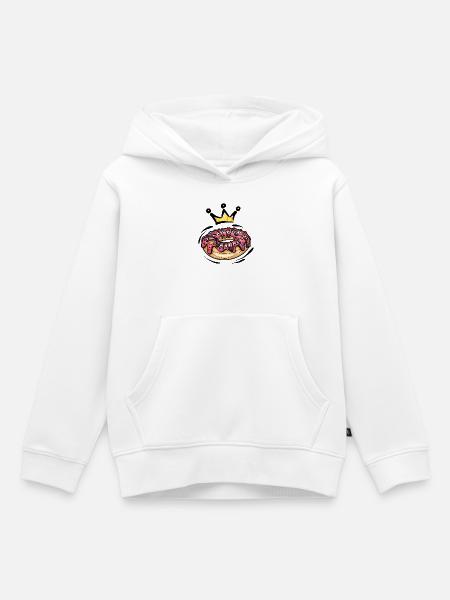 Donut Krone Nascherei Bunt - Kinder Premium Organic Hoodie - Weiß