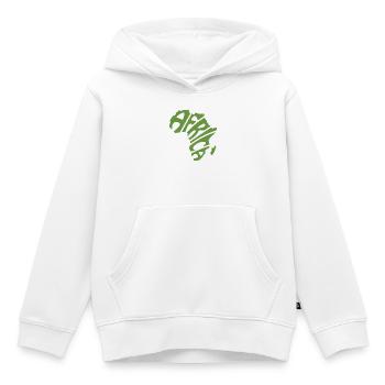 Carte de l’Afrique Word Art - Sweat Premium à capuche enfant bio - blanc - Devant - AI Model Kid Female (0cm)