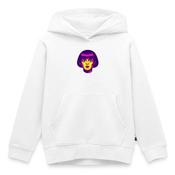 Hypno Beauté Années 60 - Sweat Premium à capuche enfant bio - blanc - Devant - AI Model Kid Female (0cm)
