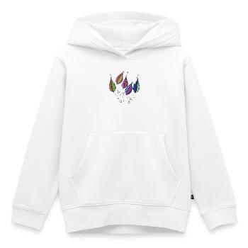 leaves - Kids Premium Organic Hoodie - white - Front - AI Model Kid Female (0cm)