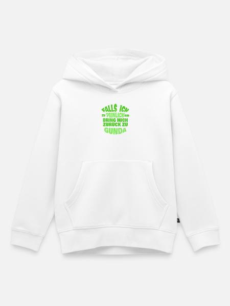 Heirat Gunda - Kinder Premium Organic Hoodie - Weiß
