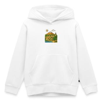 Paysage urbain coloré de Tenerife - Sweat Premium à capuche enfant bio - blanc - Devant - AI Model Kid Female (0cm)