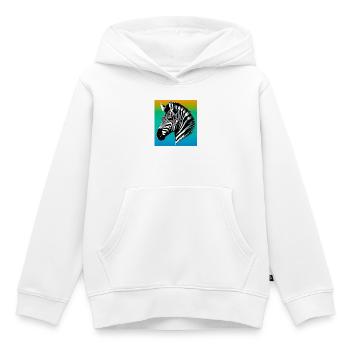 Zebra - Kinder Premium Organic Hoodie - Weiß - Vorne - AI Model Kid Female (0cm)
