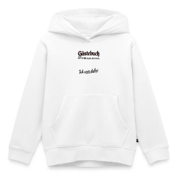 Gästebuch 18. Geburtstag – Ich war dabei Shirt - Kinder Premium Organic Hoodie - Weiß - Vorne - AI Model Kid Female (0cm)