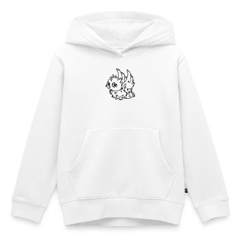 Eule im Flug – mystisches Eulenmotiv Nachtvogel - Kinder Premium Organic Hoodie - Weiß - Vorne - AI Model Kid Female (0cm)