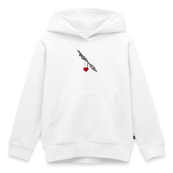 1404_hartje - Kinder Premium Organic Hoodie - Weiß - Vorne - AI Model Kid Female (0cm)