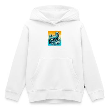 Siegel - Kinder Premium Organic Hoodie - Weiß - Vorne - AI Model Kid Female (0cm)