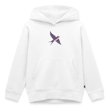 Pastelllila Kolibri schlanke Flügel - Kinder Premium Organic Hoodie - Weiß - Vorne - AI Model Kid Female (0cm)