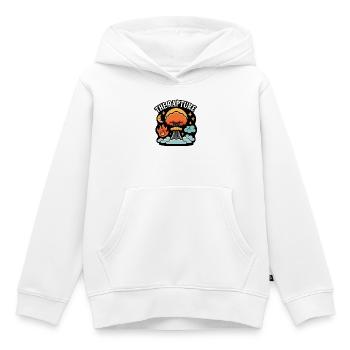 Fin des temps - Sweat Premium à capuche enfant bio - blanc - Devant - AI Model Kid Female (0cm)