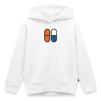 Pillen & Kapseln | Medizin & Pharmazie Symbol - Kinder Premium Organic Hoodie - Weiß - Vorne - AI Model Kid Female (0cm)