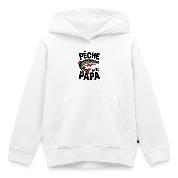 Stylized Pike Peach with Dad - Kids Premium Organic Hoodie - white - Front - AI Model Kid Female (0cm)
