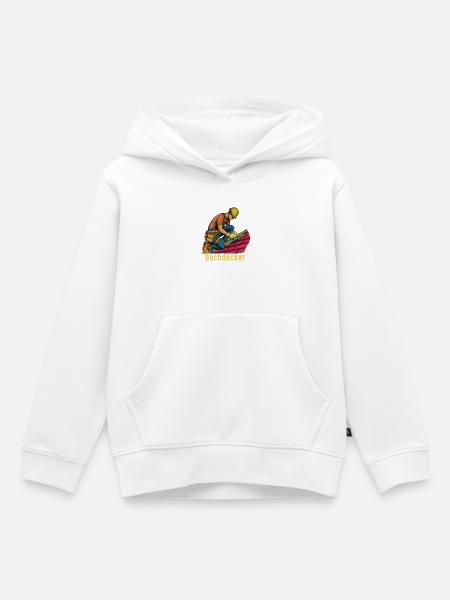 Dachdecker im Einsatz - Kinder Premium Organic Hoodie - Weiß