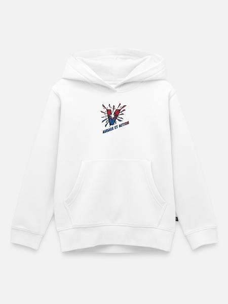 Audace et Action Vibes - Kinder Premium Organic Hoodie - Weiß
