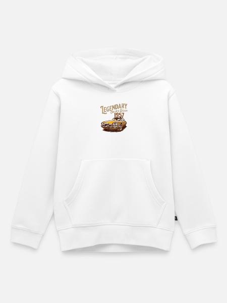 Legendäres 1957 Auto Retro Design - Kinder Premium Organic Hoodie - Weiß
