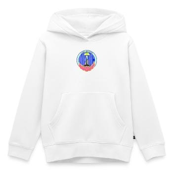Eul jour d'l'indépendance - Sweat Premium à capuche enfant bio - blanc - Devant - AI Model Kid Female (0cm)