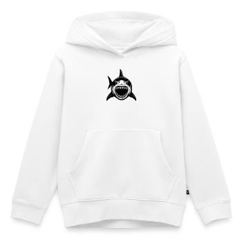 Weißer Hai Shark Attack Angriff  - Kinder Premium Organic Hoodie - Weiß - Vorne - AI Model Kid Female (0cm)