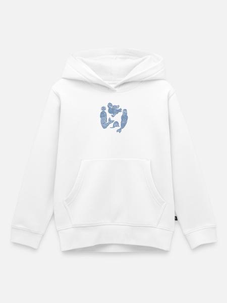 Mythologie Folk Art Collection - Kinder Premium Organic Hoodie - Weiß
