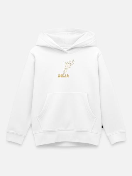 Delia - Kinder Premium Organic Hoodie - Weiß