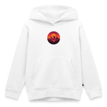 Sunset Ridge Circle Mountain Pines T-Shirt - Kinder Premium Organic Hoodie - Weiß - Vorne - AI Model Kid Female (0cm)