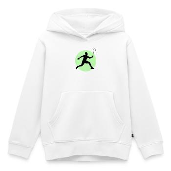 Badminton Spieler Vorhand - Kinder Premium Organic Hoodie - Weiß - Vorne - AI Model Kid Female (0cm)