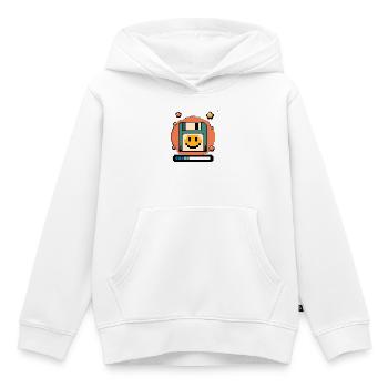 Internet rétro sur disquettes - Sweat Premium à capuche enfant bio - blanc - Devant - AI Model Kid Female (0cm)