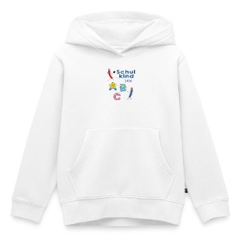 ABC Schuldkind 2026 - Kids Premium Organic Hoodie - white - Front - AI Model Kid Female (0cm)