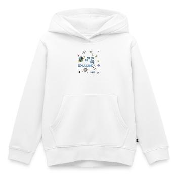 Écolier 2026 - Sweat Premium à capuche enfant bio - blanc - Devant - AI Model Kid Female (0cm)