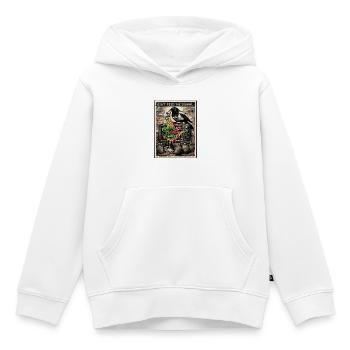 Ne nourrissez pas la critique de Signal Media - Sweat Premium à capuche enfant bio - blanc - Devant - AI Model Kid Female (0cm)