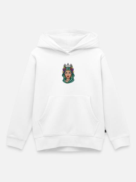 Sizilien Moors Oberhauptfrau Sizilien - Kinder Premium Organic Hoodie - Weiß