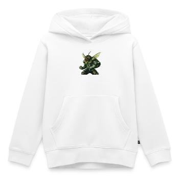 Bodybuilder /  Kraftmonster - Kinder Premium Organic Hoodie - Weiß - Vorne - AI Model Kid Female (0cm)