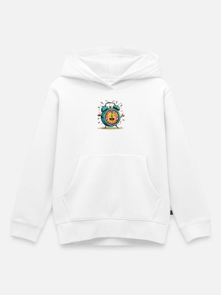 Sonnenwecker Jubelbild - Kinder Premium Organic Hoodie - Weiß