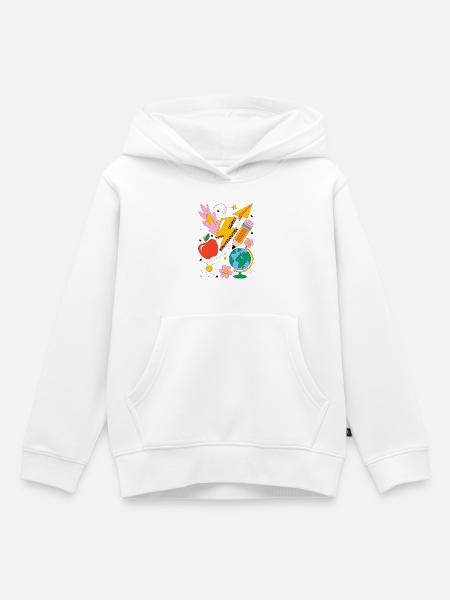 Schule Einschulung - Kinder Premium Organic Hoodie - Weiß