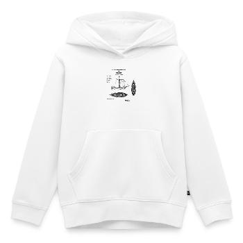 Conception du brevet de plan de yacht - Sweat Premium à capuche enfant bio - blanc - Devant - AI Model Kid Female (0cm)
