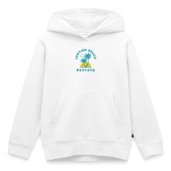 Pattaya Beach Palmensonnenuntergang - Kinder Premium Organic Hoodie - Weiß - Vorne - AI Model Kid Female (0cm)