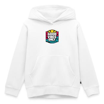 Que de bonnes ondes... - Sweat Premium à capuche enfant bio - blanc - Devant - AI Model Kid Female (0cm)