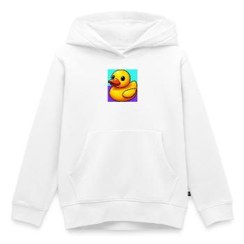 Ente Ente Ente Ente Ente - Kinder Premium Organic Hoodie - Weiß - Vorne - AI Model Kid Female (0cm)